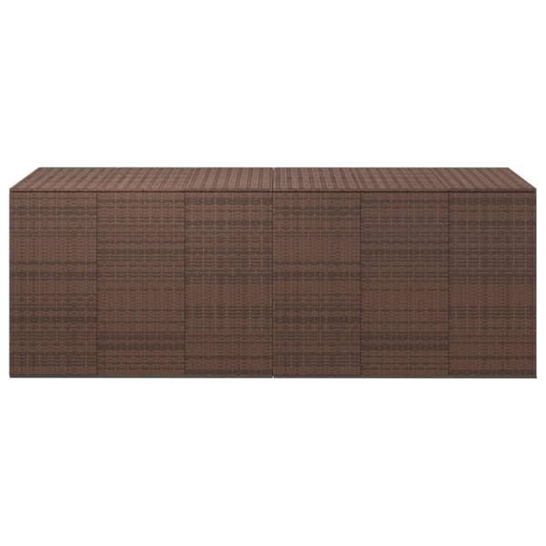 vidaXL hyndeboks 291x100,5x104 cm polyrattan brun