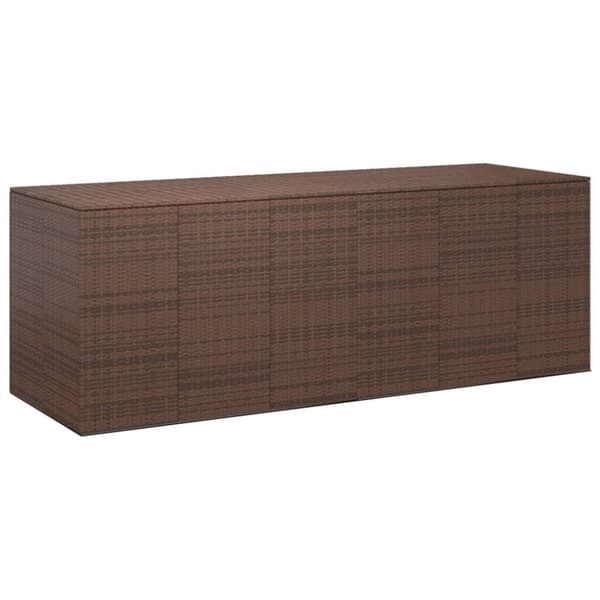 vidaXL hyndeboks 291x100,5x104 cm polyrattan brun