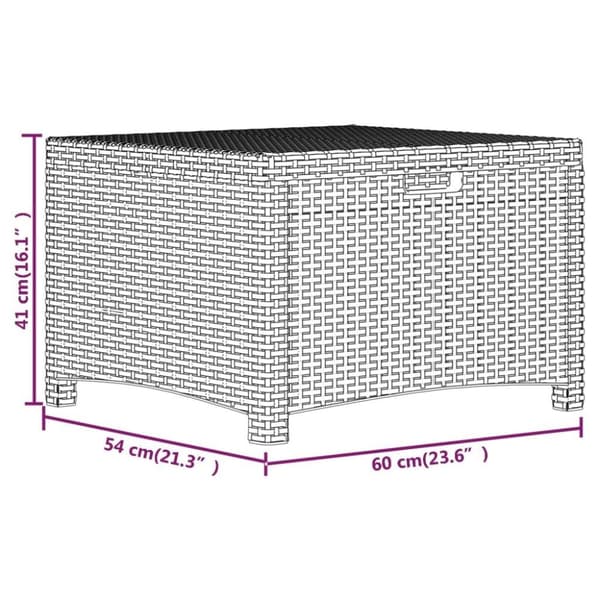 vidaXL Putekasse for hage 60x54x41 cm PP rotting brun