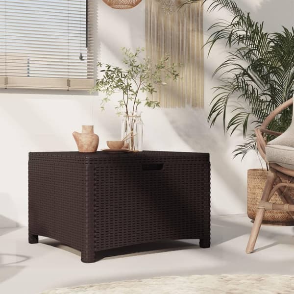 vidaXL Putekasse for hage 60x54x41 cm PP rotting brun