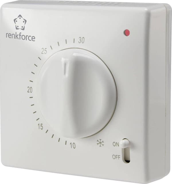 Renkforce TR-93 Rumtermostat Overflademonteret (på væg) Dagprogram 5 til 30 °C