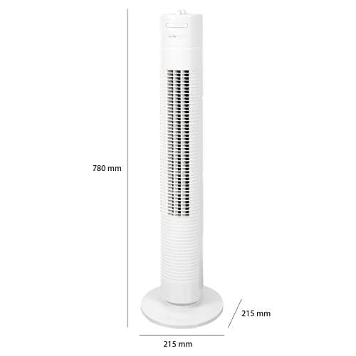Clatronic tornituuletin TVL 3770, 3 nopeustasoa, 75° oskillointi (voidaan kytkeä pois päältä), 120 minuutin ajastin, valkoinen