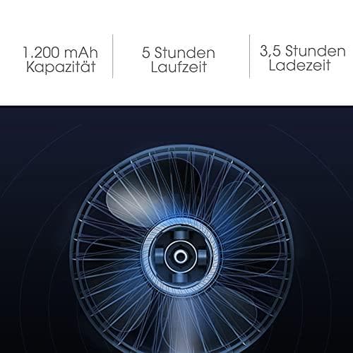 Realpower Mobile Fan, Micro-USB sort, blæser med batteri (303132)