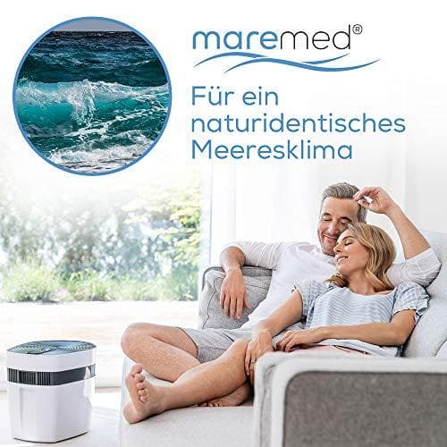 Beurer maremed MK 500 meriilmastointilaite, ilman kostutus ja ilmanpuhdistus luontoa vastaavaan meriilmastoon, mineralisointi merisuolalla, suodattaa