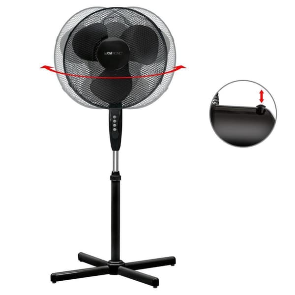 Clatronic VL 3603 S piedestal ventilator 40cm sort