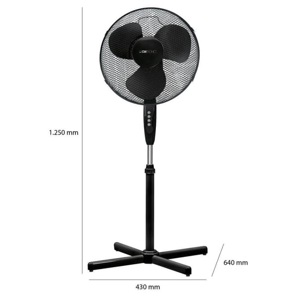 Clatronic VL 3603 S piedestal ventilator 40cm sort