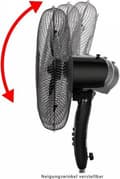 Miniatyrbillede 10 af 11: Clatronic VL 3603 S piedestal ventilator 40cm sort