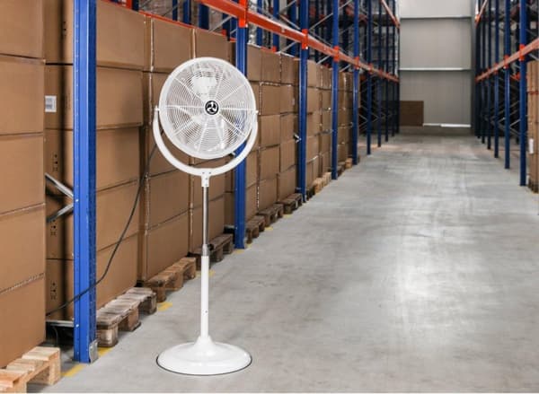 CasaFan SPEED2PROTECT IP54 SL Stående ventilator 120 W (Ø xh) 495 mm x 1215 mm Hvid