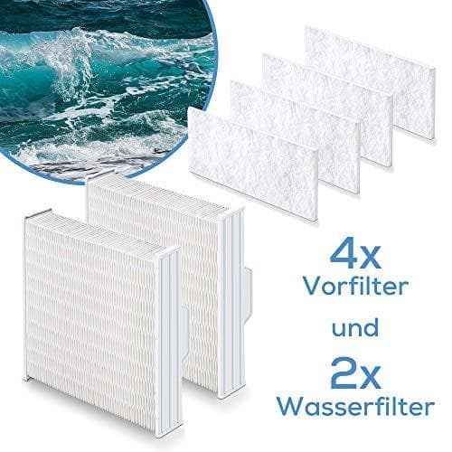 Beurer maremed -yhdistelmäsarja käytettäväksi meriilmastointilaitteen MK 500 kanssa, 1250g erikoismerisuolaa, 4x esisuodatin, 2x vesihaihdutuslohko, 1