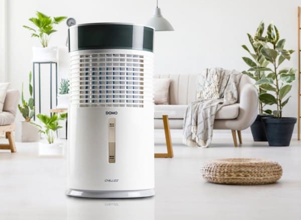 Domo DO159A - Aircooler desktop Chilizz 3-in-1: Luftkylare/luftfuktare/luftrenare - Vit/svart