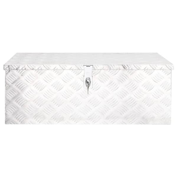 vidaXL Säilytyslaatikko hopea 80x39x30 cm alumiini