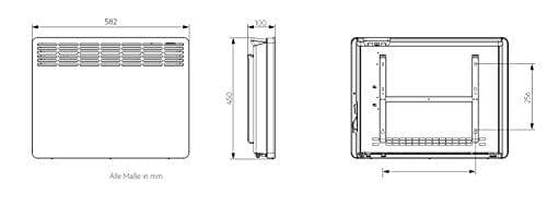 AEG WKL 1505 seinäkonvektori 1,5 kW 230 V LCD valkoinen 236534 (236534)