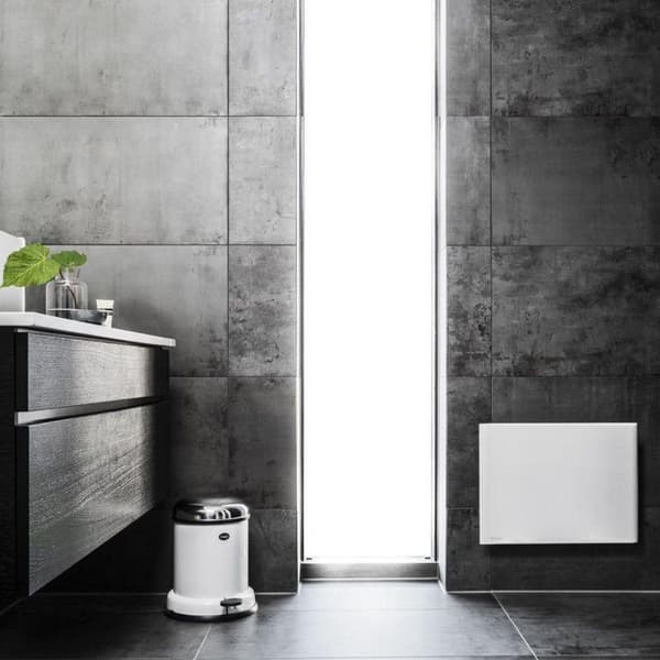 Dimplex DTD4T10 sähkökonvektori, seinä, teräs, rei'itetty, 230V, 1000W, kxlxd 400x725x90mm 4,5kg, valkoinen IPX4