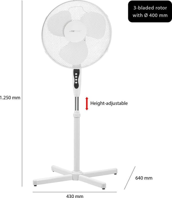 Clatronic VL 3603 S - Jalustatuuletin