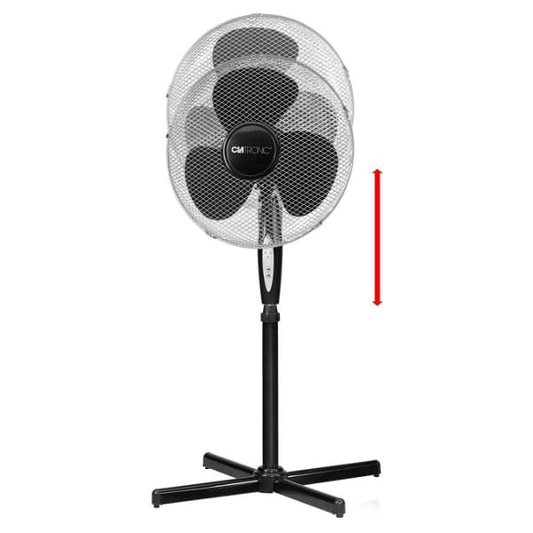 Clatronic VL 3741 S jalkatuuletin musta kaukosäätimellä