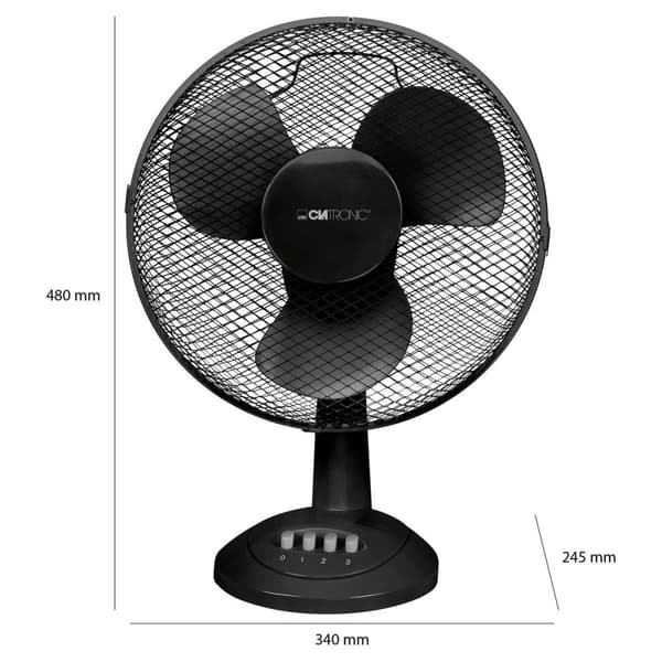 Clatronic VL 3602 tuuletin 30cm musta