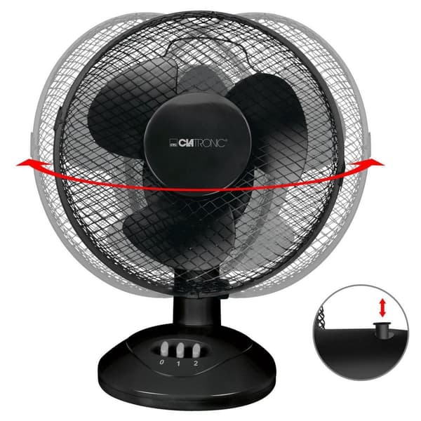 Clatronic VL 3601 tuuletin 23cm musta