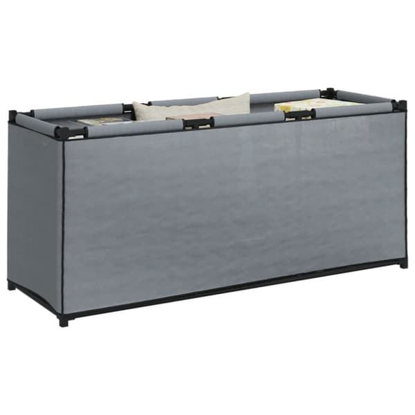 vidaXL Putekasse grå 105x34,5x45 cm stoff