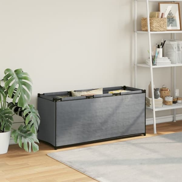 vidaXL Putekasse grå 105x34,5x45 cm stoff