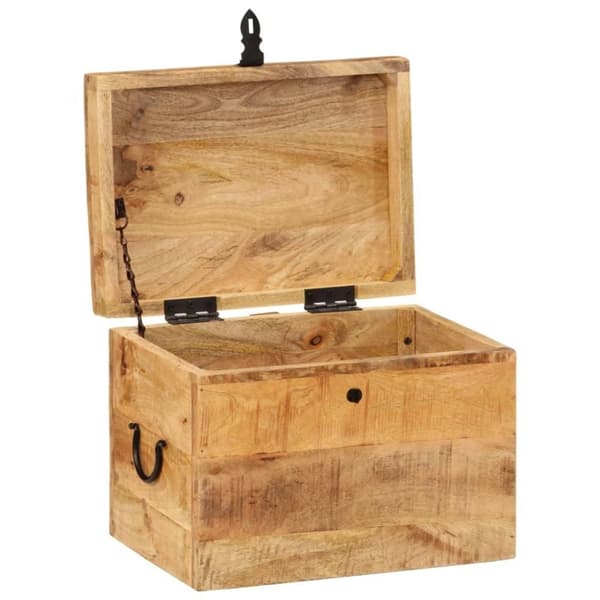 vidaXL opbevaringskasse 39x28x31 cm massivt mangotræ