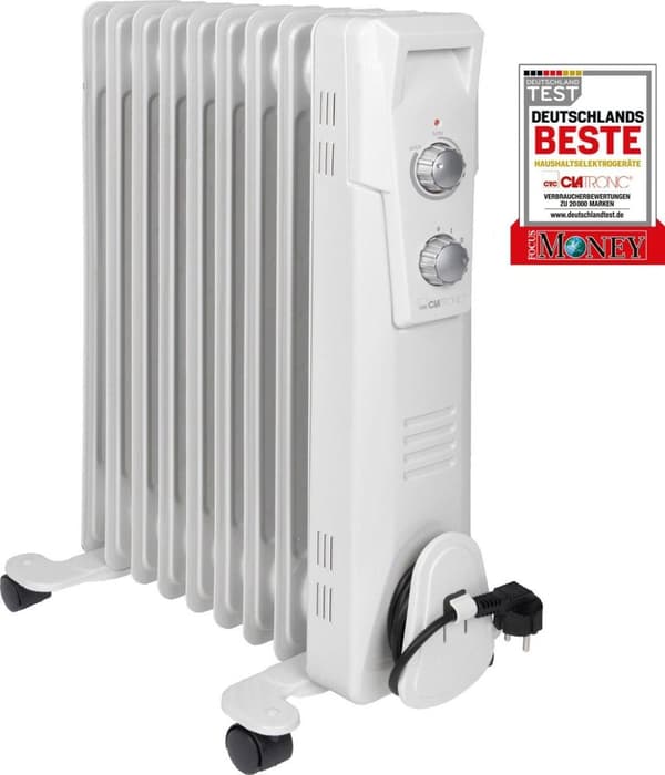 Clatronic RA 3736 oliefyr indendørs hvid 2000 W (263907)
