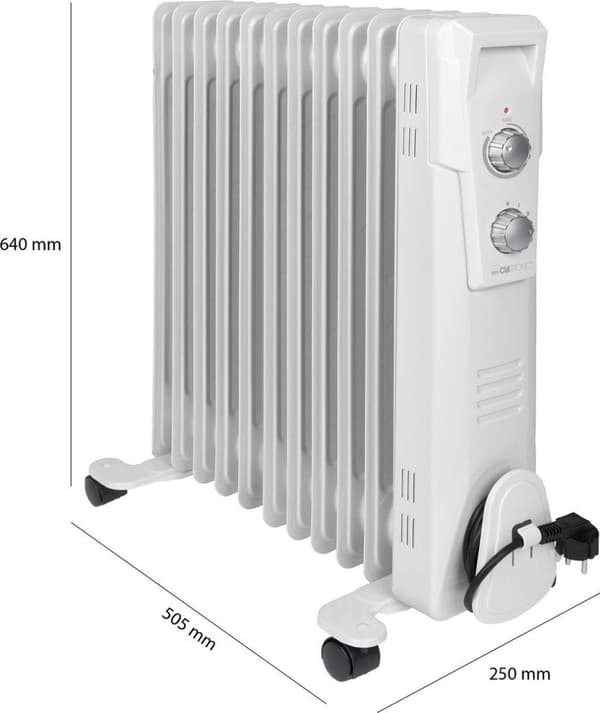 Clatronic RA 3737 inomhus vit 2300 W oljevärmare (263908)