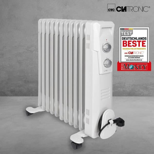 Clatronic RA 3737 inomhus vit 2300 W oljevärmare (263908)