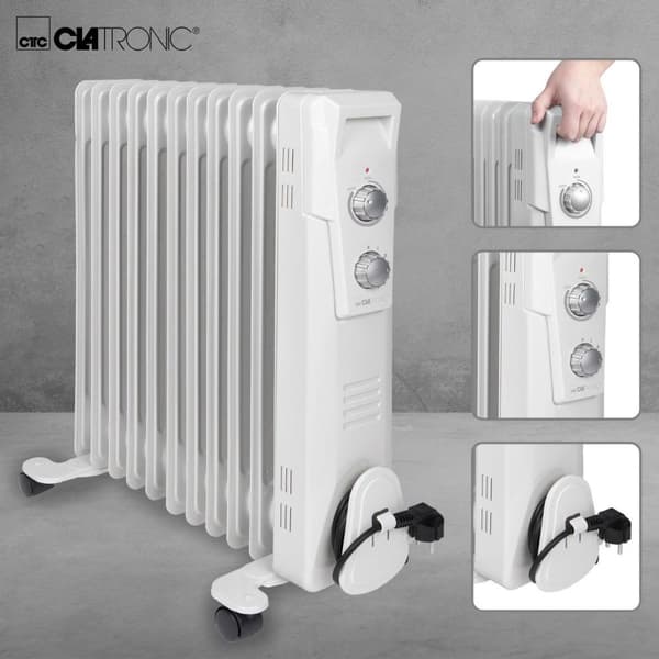 Clatronic RA 3737 inomhus vit 2300 W oljevärmare (263908)