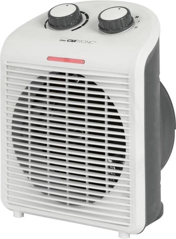 CLATRONIC HL 3761 tuuletin, valkoinen/harmaa, mobiili ja kompakti, 2 lämpöasetusta: 1000 ja 2000 wattia, - 1 kpl (263951)