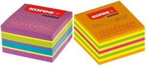 Kores Sticky Notes Cube, 50 x 50 mm, Neon, 5 färger 400 ark - 1 stycke (N48460)