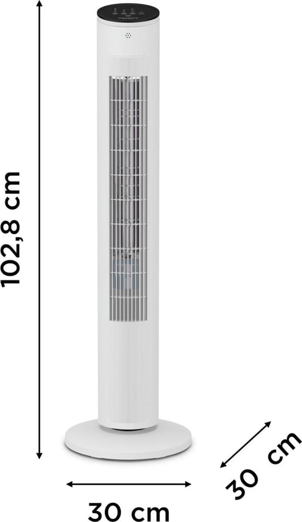 Rowenta Eole VU6871 - Kodin tornituuletin - Valkoinen - Eteinen - Pöytä - 55 dB - 193,8 m/h - Painikkeet - Langaton (VU6871)