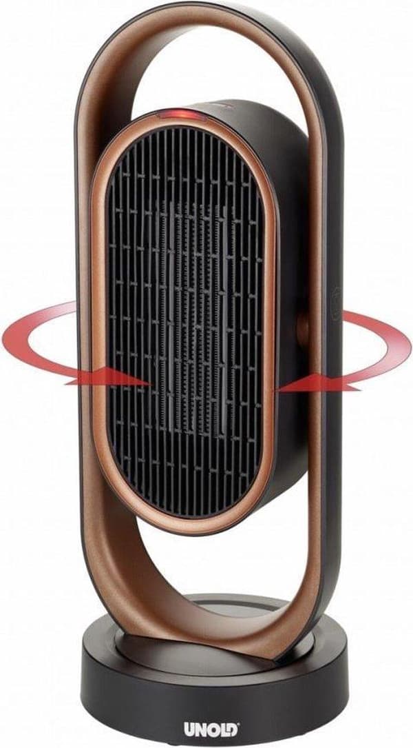 Vanha 86535 keraaminen tuuletinlämmitin 3D 1800W kupari-musta kaukosäädin (86535)