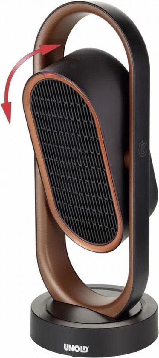 Vanha 86535 keraaminen tuuletinlämmitin 3D 1800W kupari-musta kaukosäädin (86535)