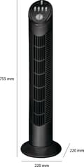 Pikkukuva 2 / 8: Clatronic T-VL 3546 porttituuletin - musta