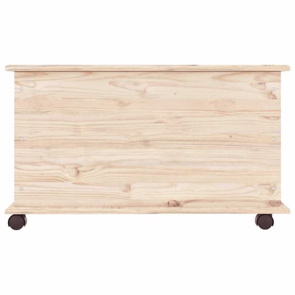 vidaXL Oppbevaringskiste med hjul ALTA 73x39,5x43 cm heltre furu