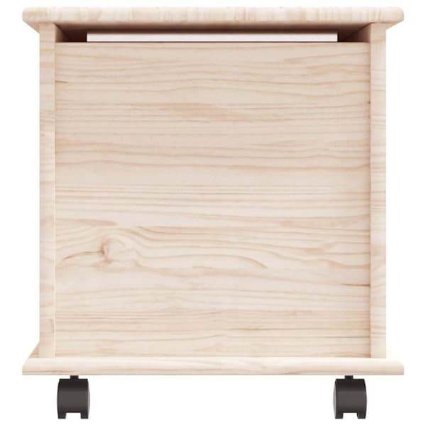 vidaXL Oppbevaringskiste med hjul ALTA 73x39,5x43 cm heltre furu