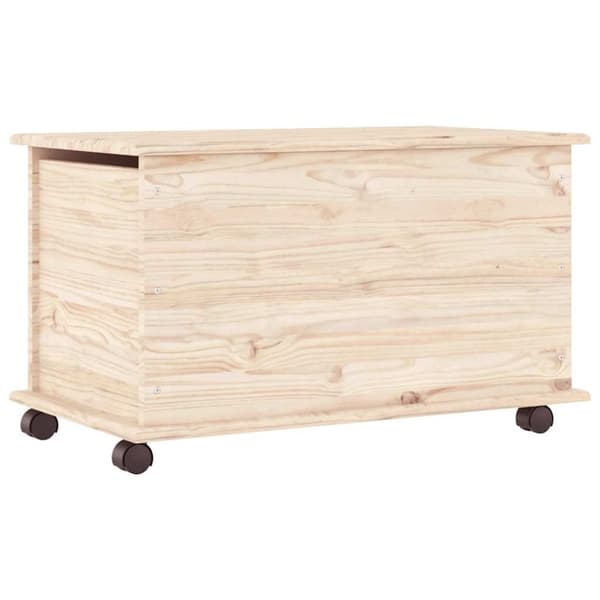 vidaXL Oppbevaringskiste med hjul ALTA 73x39,5x43 cm heltre furu