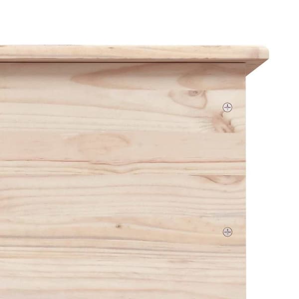 vidaXL Oppbevaringskiste med hjul ALTA 73x39,5x43 cm heltre furu