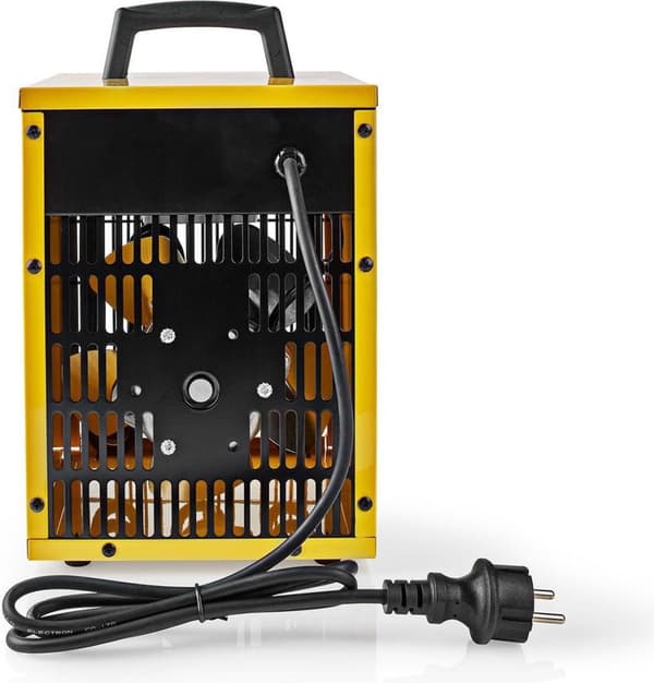 Nedis industrielt design varmeblæser - 1000 / 2000 W - Justerbar termostat - 2 varmeindstillinger - IP24 - Integrerede håndtag - Gul