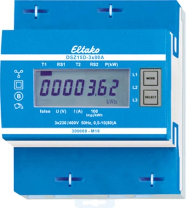 Eltako DSZ15DZ-3x80A MID Kaksisuuntainen kolmivaihevirtamittari RS485