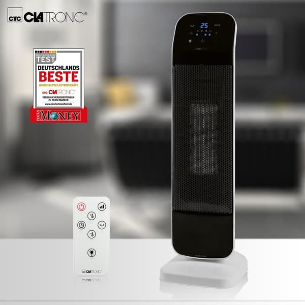 Clatronic HL 3763 - Keramisk varmelegeme - 2000 W - Digital temperaturindstilling (15-35 °C)