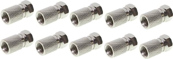 S/CONN maksimal tilslutning F-stik 8.0---med stor møtrik--VE10 (85014-A-SET10)