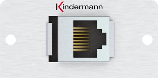 Kindermann Konnect 50 alu - Modulär frontplatta snap-in - RJ-45 (7444000827)