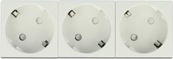 Delock - Easy 45 - Stikkontakt - 2P - Type F - med lås - 3 fatninger - 16 A - AC 250 V - hvid, RAL 9003 (81424)