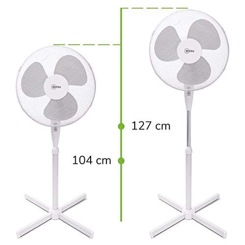 Alfda seisova tuuletin, 40cm, 3 nopeutta, 3 siipeä valkoinen (ASV40W)