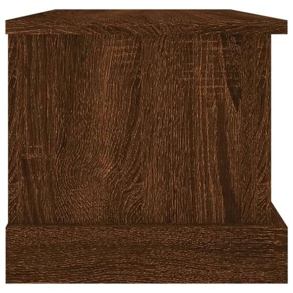 opbevaringskasse 50x30x28 cm konstrueret træ brun egetræsfarve