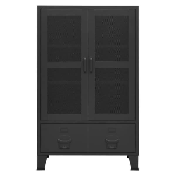 industrielt opbevaringsskab 70x40x115 cm stål sort