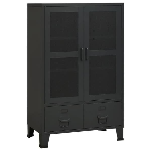 industrielt opbevaringsskab 70x40x115 cm stål sort