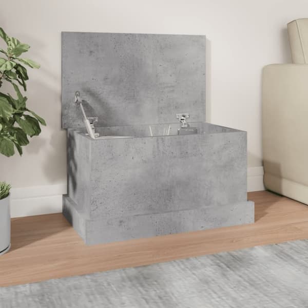 opbevaringskasse 50x30x28 cm konstrueret træ betongrå