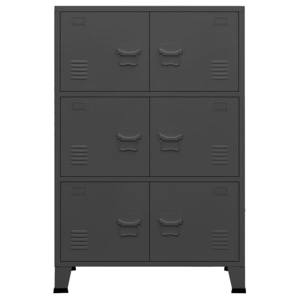 industrielt opbevaringsskab 75x40x115 cm metal antracitgrå